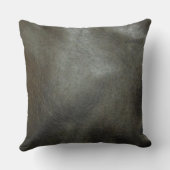 黒い灰色の装飾は枕のどをレザールック着色します クッション (裏面)