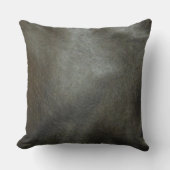黒い灰色の装飾は枕のどをレザールック着色します クッション (正面)