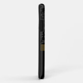 黒い灰色の金ゴールドのダマスク織のストライプなiPhone 5の場合 Case-Mate iPhoneケース (裏面/右)