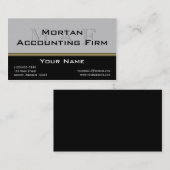 黒い灰色の金ゴールドの名刺のモノグラムの優雅 名刺 (正面/裏面)