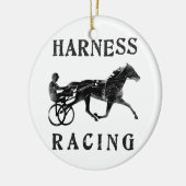 黒い灰色の馬車用の馬のシルエット セラミックオーナメント (左)