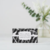 黒い灰色及び白髪のサロン用具 名刺 (スタンド正面)