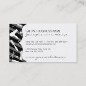 黒い灰色及び白髪のサロン用具 名刺 (裏面)