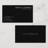 黒い灰色白のミニマルな基本的な名刺 名刺 (正面/裏面)