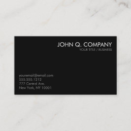 黒い灰色白のミニマルな基本的な名刺 名刺