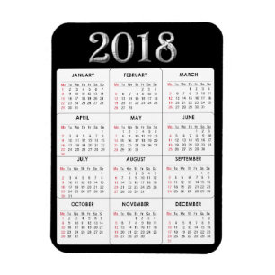 黒い灰色2018のカレンダー冷却装置磁石 マグネット