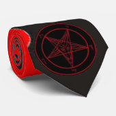 黒い炎(赤いBaphomet) ネクタイ (ロール)