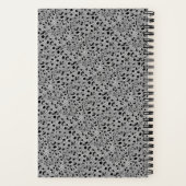 黒い点々のあるスパイラルノートブック ノートブック (裏面)