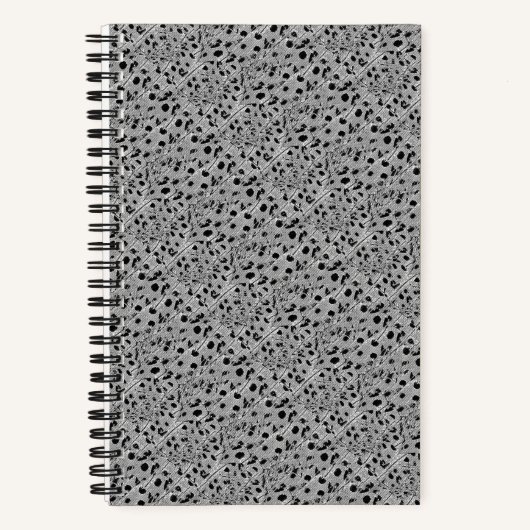 黒い点々のあるスパイラルノートブック ノートブック (正面)