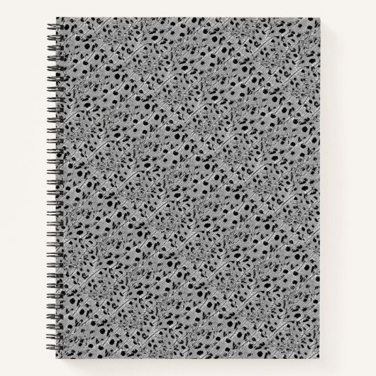 黒い点々のあるスパイラルノートブック ノートブック (正面)