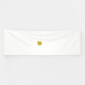 黒い点のある緑と赤の花 横断幕 (横)