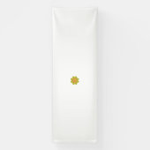 黒い点のある緑と赤の花 横断幕 (縦)