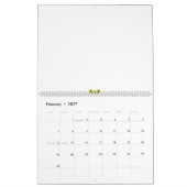 黒い点を持つ緑と赤の花 カレンダー (2月 2027)