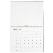 黒い点を持つ緑と赤の花 カレンダー (1月 2027)