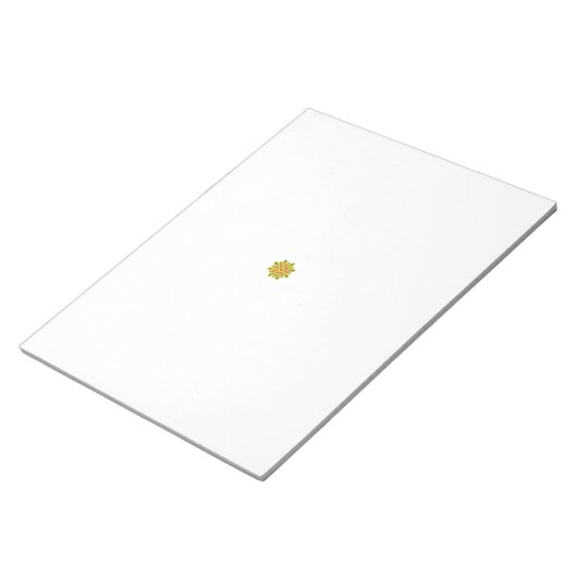 黒い点を持つ緑と赤の花 ノートパッド (アングル)