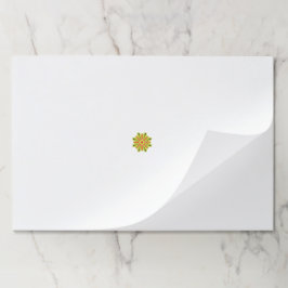 黒い点を持つ緑と赤の花 ペーパーパッド