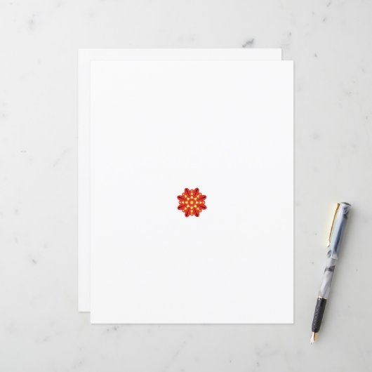 黒い点を持つ赤と黄色の花 (正面/裏面インサイチュ)