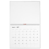 黒い点を持つ赤と黄色の花 カレンダー (3月 2027)