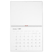 黒い点を持つ赤と黄色の花 カレンダー (1月 2027)