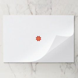 黒い点を持つ赤と黄色の花 ペーパーパッド