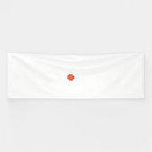 黒い点を持つ赤と黄色の花 横断幕 (横)