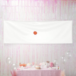 黒い点を持つ赤と黄色の花 横断幕