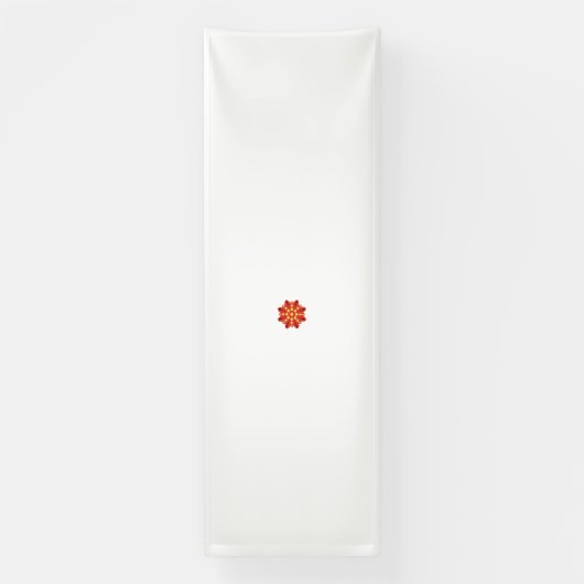 黒い点を持つ赤と黄色の花 横断幕 (縦)