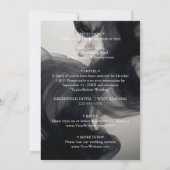 黒い煙のカスタマイズ結婚可能 招待状 (裏面)