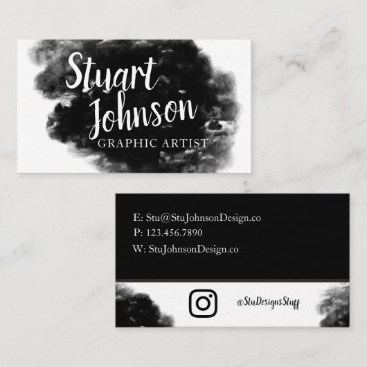 黒い煙の名刺 名刺 (正面/裏面)