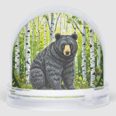 黒い熊が樺の木林に (裏面)