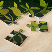 黒い熊が樺の木林に ジグソーパズル (側面)