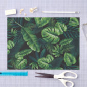 黒い熱帯模様 薄葉紙 (クラフト)