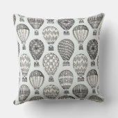 黒い熱気球 クッション (裏面)