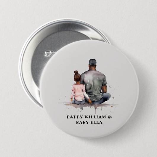 黒い父と娘の絆(4) 缶バッジ (正面&裏面)