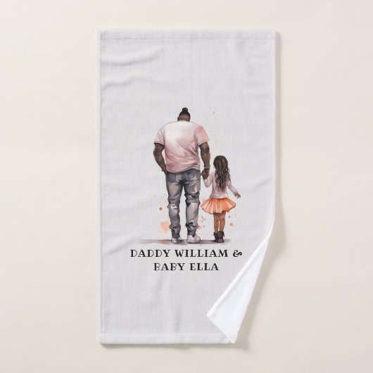 黒い父と娘の絆(5) バスタオルセット (ハンドタオル)