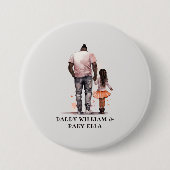 黒い父と娘の絆(5) 缶バッジ (正面)