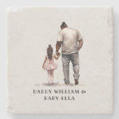 黒い父と娘の絆(6) ストーンコースター (正面)