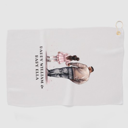 黒い父と娘の絆(7) ゴルフタオル (横)