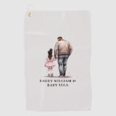 黒い父と娘の絆(7) ゴルフタオル (正面)