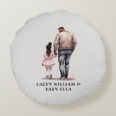 黒い父と娘の絆(7) ラウンドクッション (裏面)