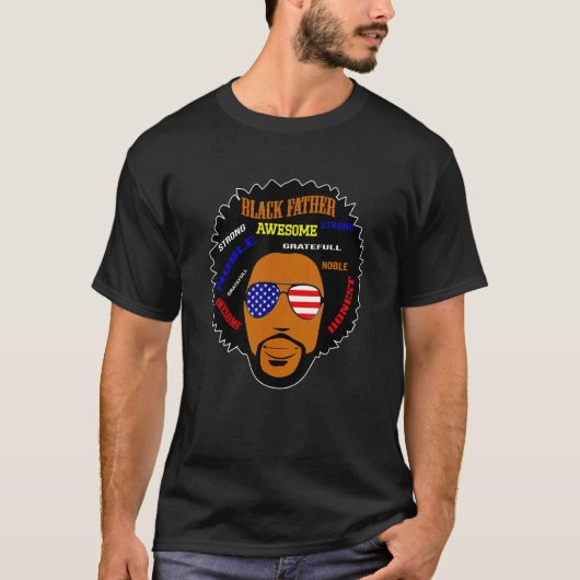 黒い父の定義素晴らし強い正直なプロ Tシャツ (正面)