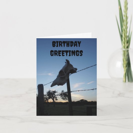 黒い牛のスカル カード (正面)