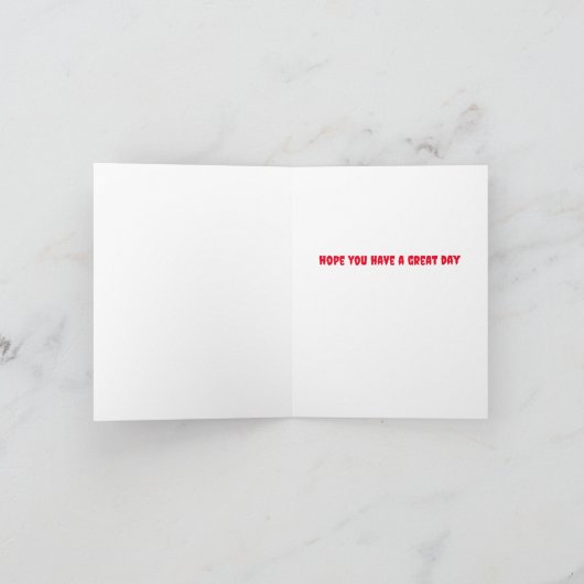 黒い牛のスカル カード (内部)