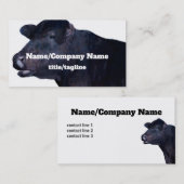 黒い牛の名刺カスタム両面 名刺 (正面/裏面)