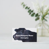 黒い牛の名刺カスタム両面 名刺 (スタンド正面)