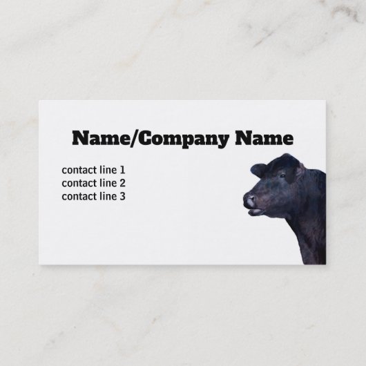 黒い牛の名刺カスタム両面 名刺 (裏面)
