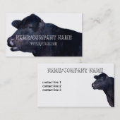 黒い牛の名刺カスタム両面 名刺 (正面/裏面)