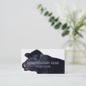 黒い牛の名刺カスタム両面 名刺 (スタンド正面)