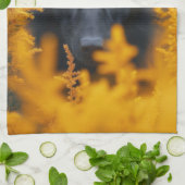 黒い犬と素晴らし金ゴールド キッチンタオル (折り畳み)