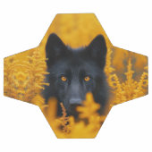 黒い犬と素晴らし金ゴールド サッカーボール (フラット)